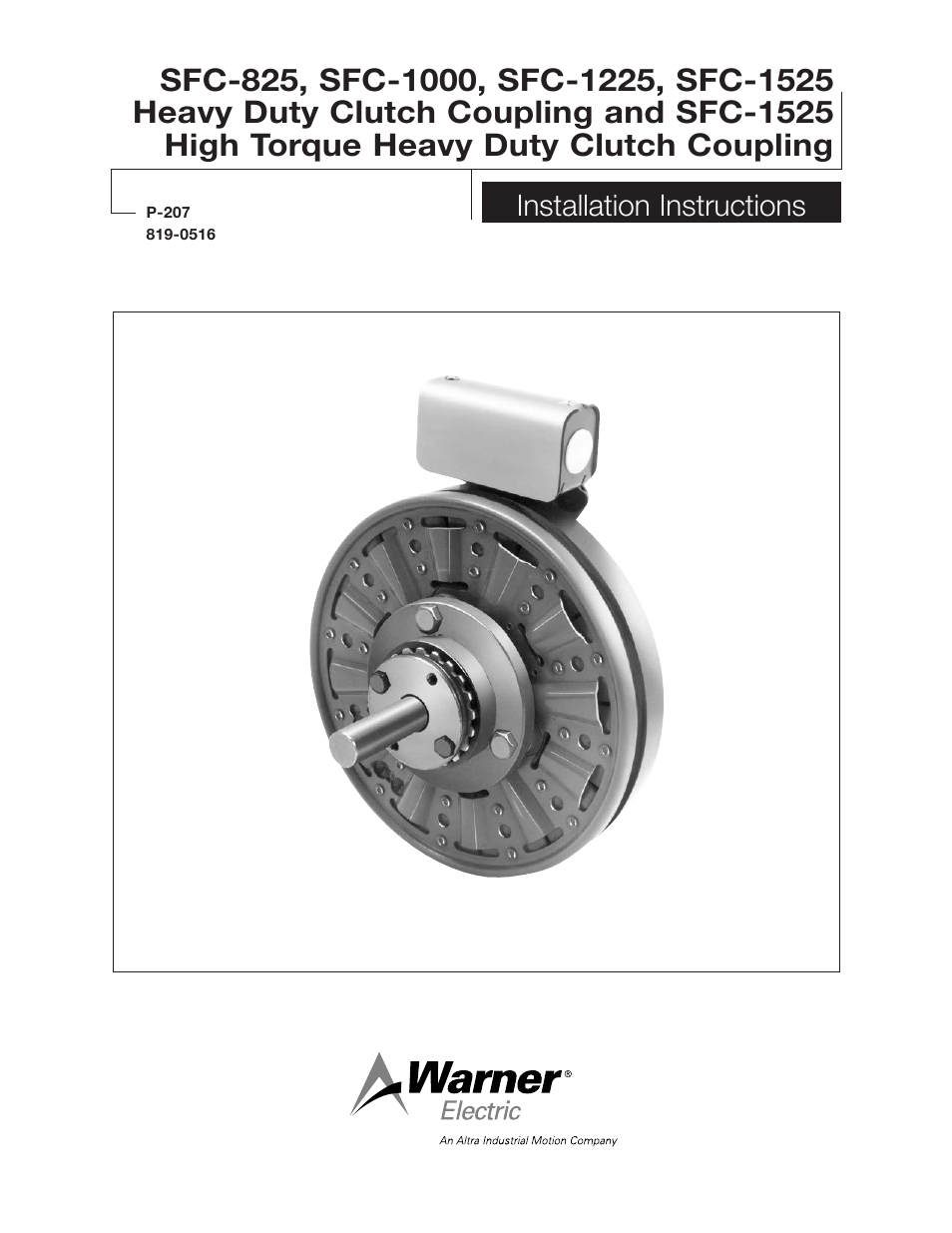 Warner Electric SFC-1525 User Manual | 32 pages