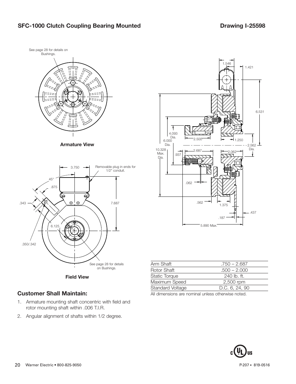 Warner Electric SFC-1525 User Manual | Page 20 / 32