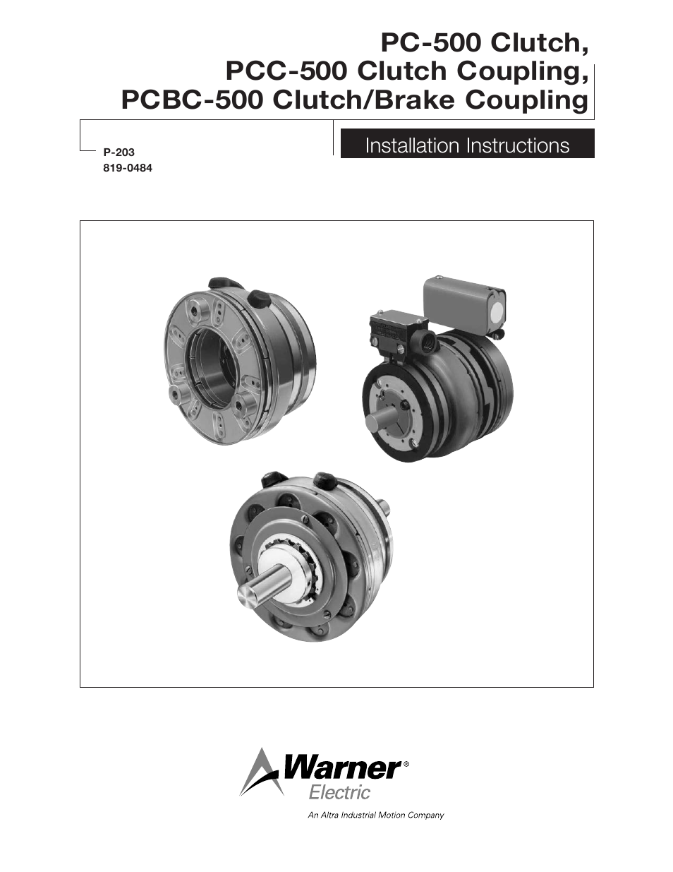 Warner Electric PCBC-500 Clutch_Brake Coupling User Manual | 35 pages