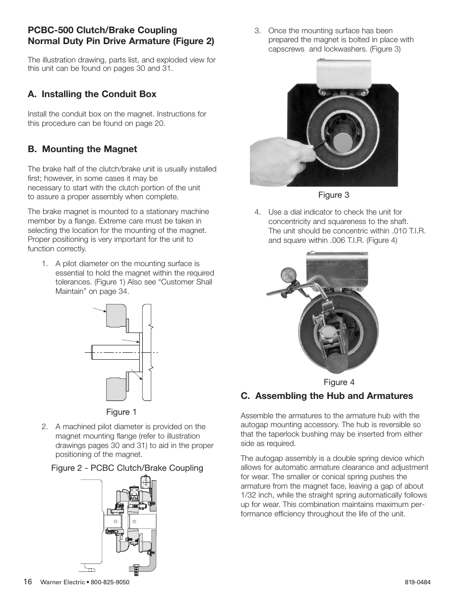 Warner Electric PCBC-500 Clutch_Brake Coupling User Manual | Page 16 / 35
