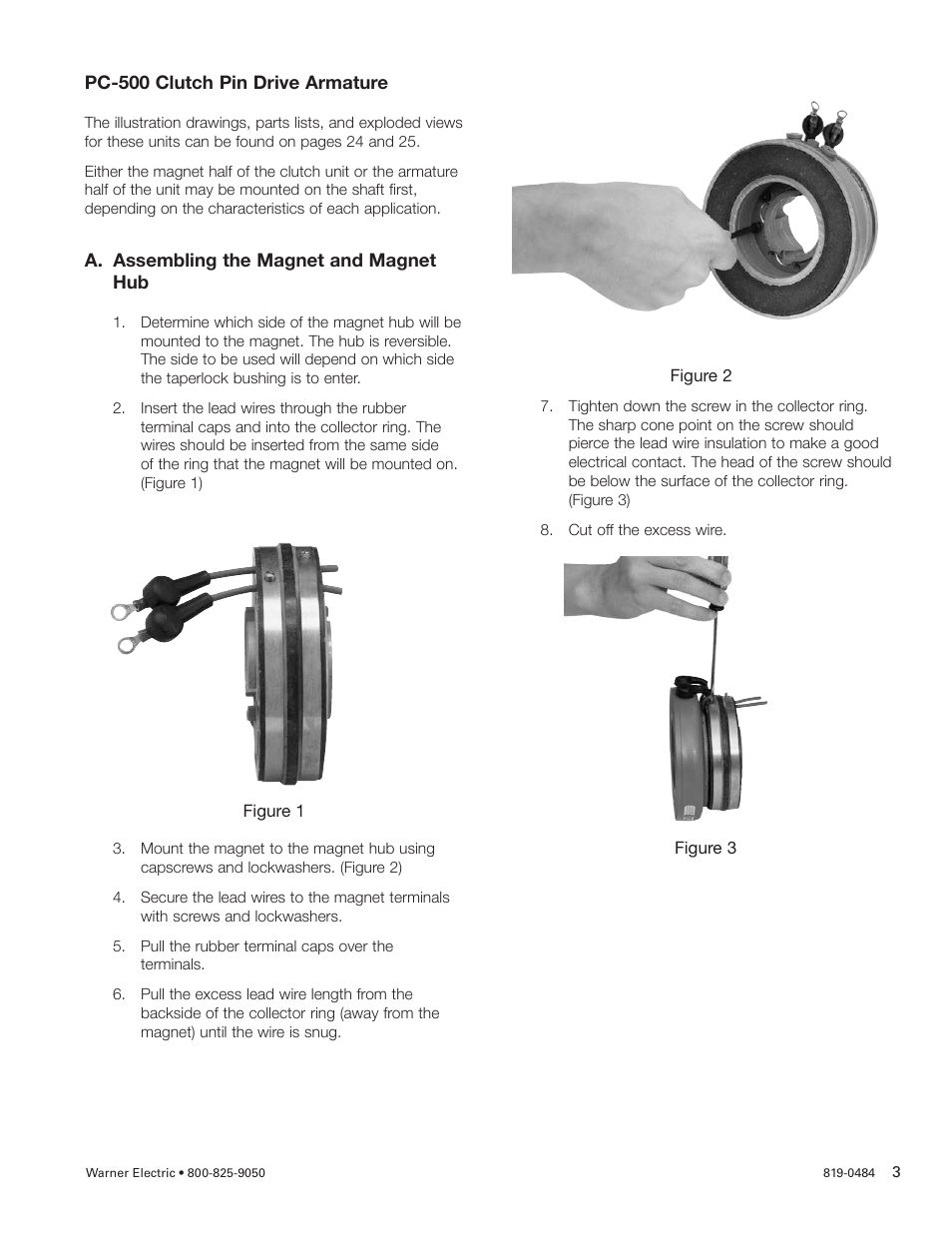 Warner Electric PCBC-500 Clutch_Brake Coupling User Manual | Page 3 / 35