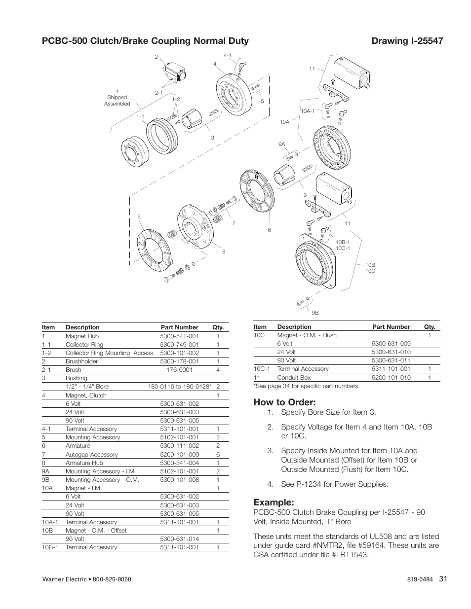 Example | Warner Electric PCBC-500 Clutch_Brake Coupling User Manual | Page 31 / 35