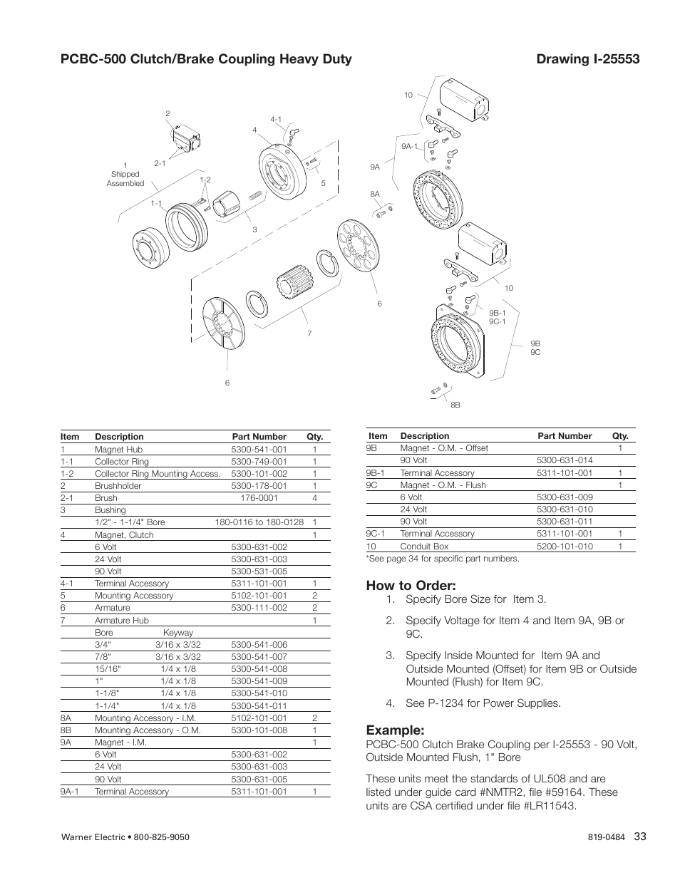 Example | Warner Electric PCBC-500 Clutch_Brake Coupling User Manual | Page 33 / 35