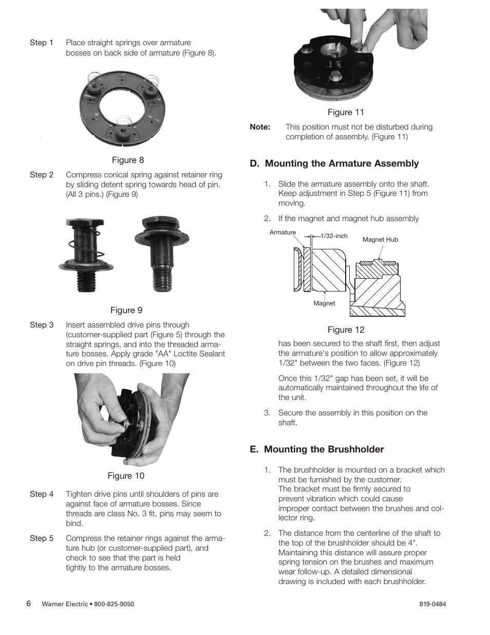 Warner Electric PCBC-500 Clutch_Brake Coupling User Manual | Page 6 / 35