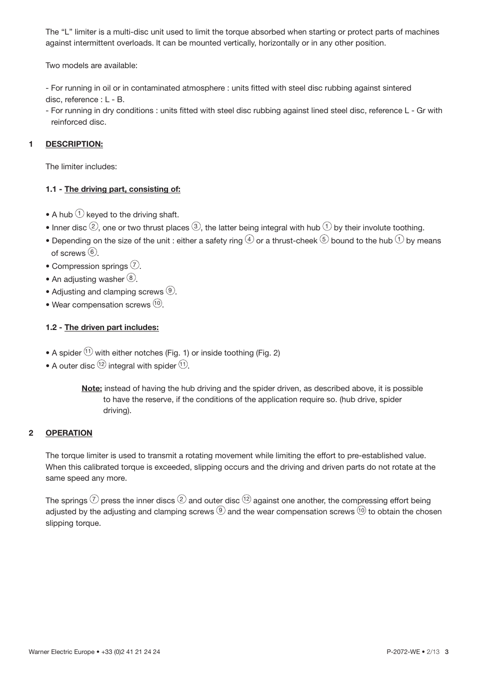 Warner Electric L Series 310 User Manual | Page 3 / 10