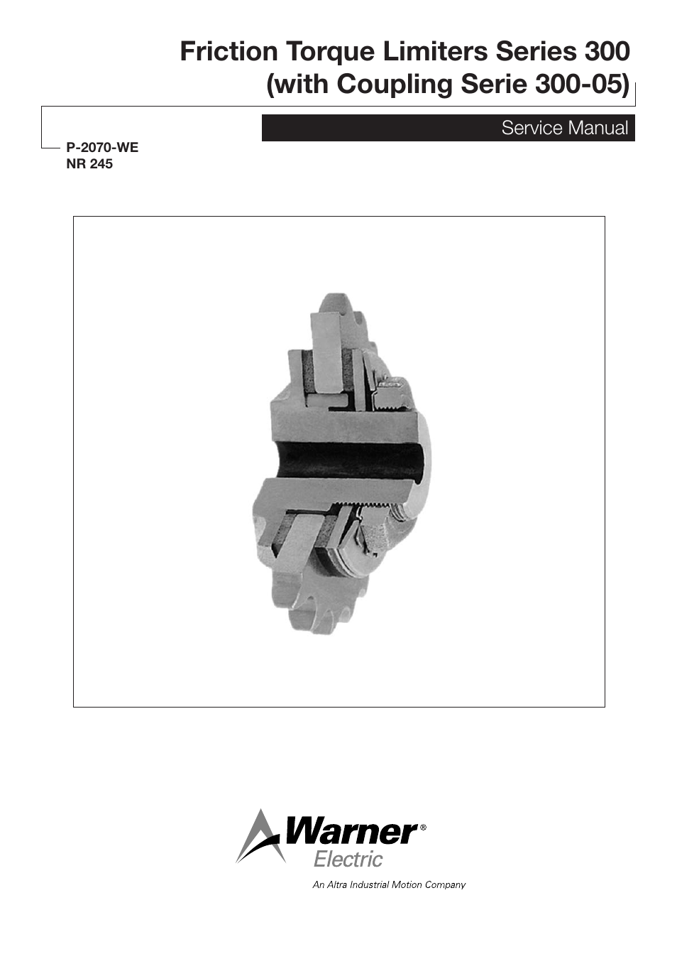 Warner Electric 300 Series (with Coupling Serie 300-05) User Manual | 6 pages