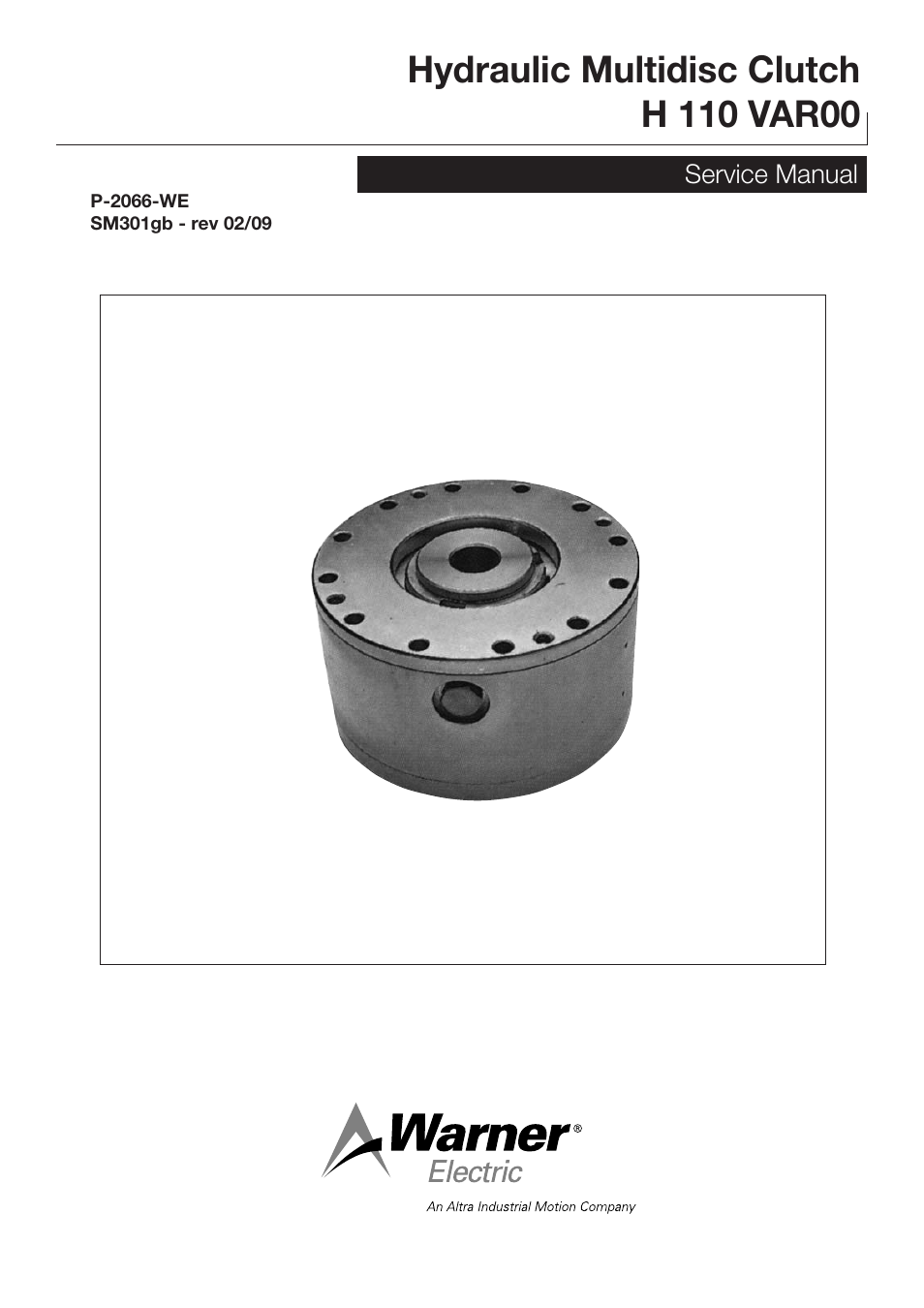Warner Electric H 110 VAR00 User Manual | 8 pages