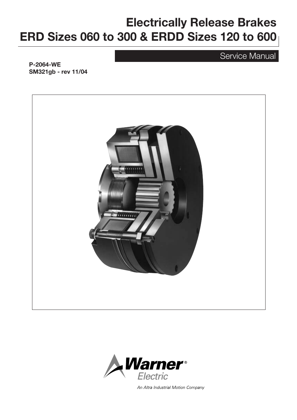 Warner Electric ERDD Sizes 120 to 600 User Manual | 8 pages