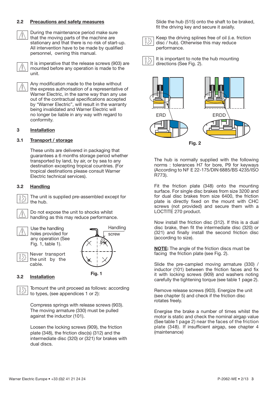 Warner Electric ERDD User Manual | Page 3 / 8