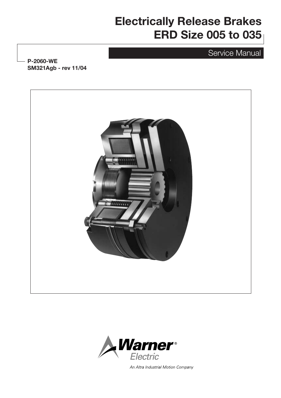Warner Electric ERD Size 060 to 300 User Manual | Page 3 / 16