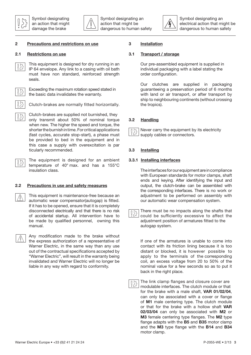 Warner Electric EMER User Manual | Page 3 / 6