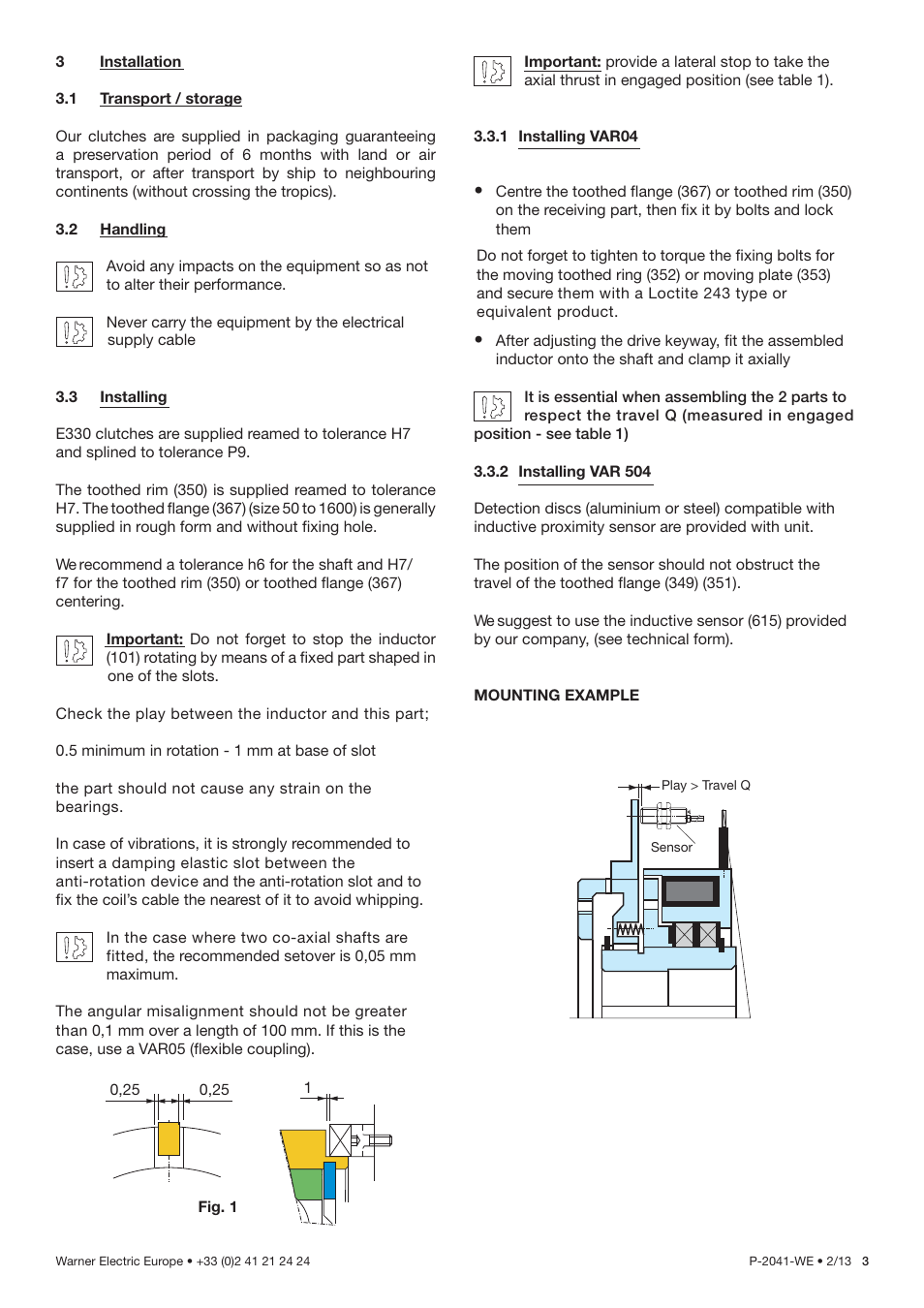 Warner Electric E330 User Manual | Page 3 / 7