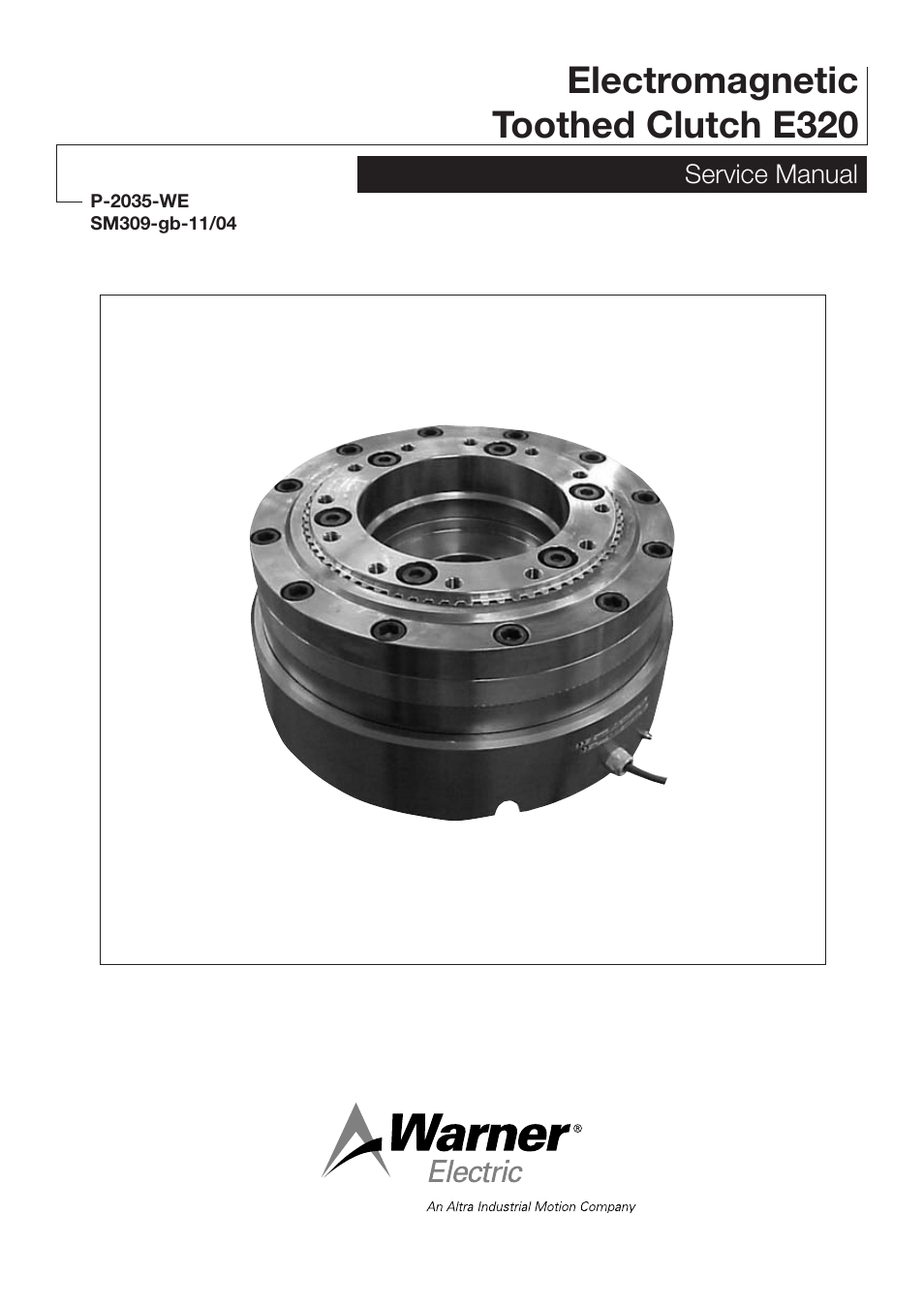 Warner Electric E320 User Manual | 7 pages