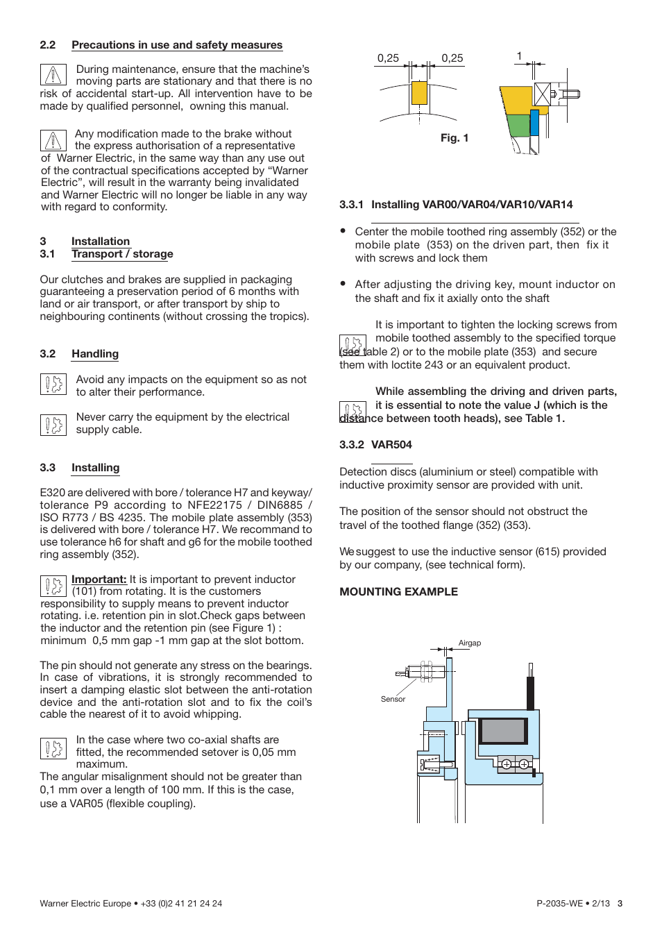 Warner Electric E320 User Manual | Page 3 / 7