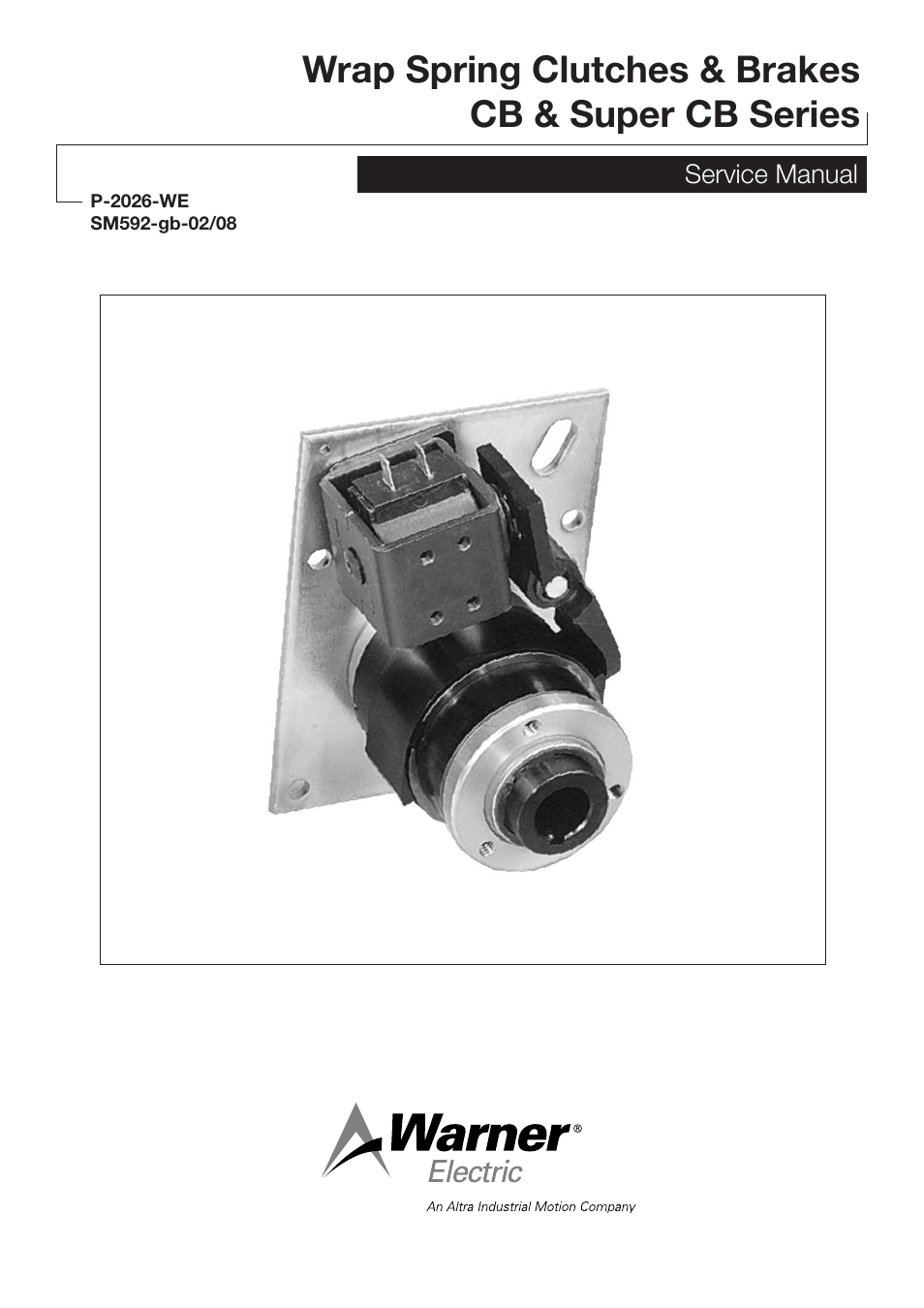Warner Electric CB & Super CB Series Wrap Spring Clutches & Brakes User Manual | 8 pages