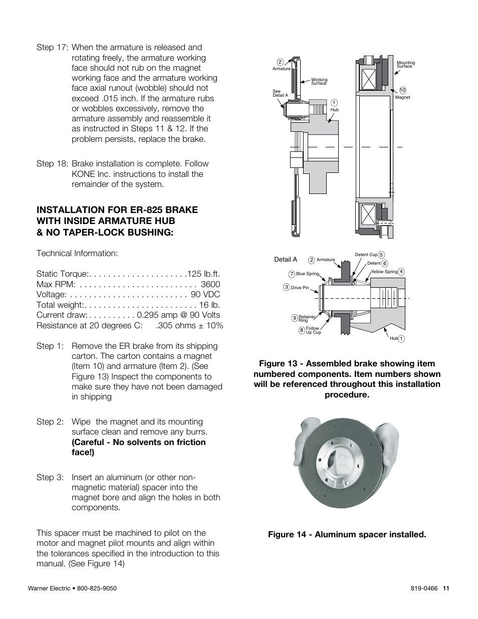 Warner Electric ER-1225 User Manual | Page 11 / 18