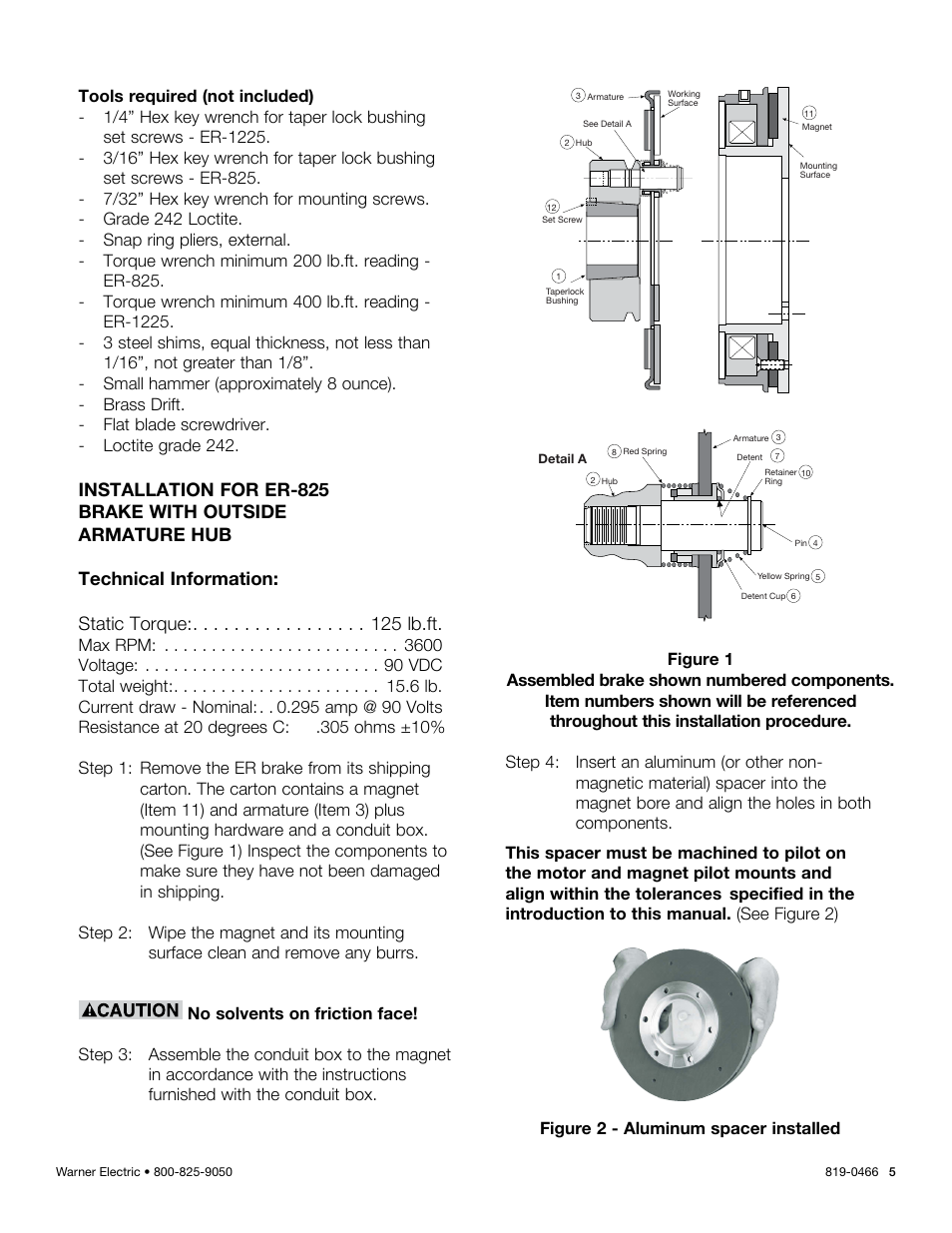 Warner Electric ER-1225 User Manual | Page 5 / 18