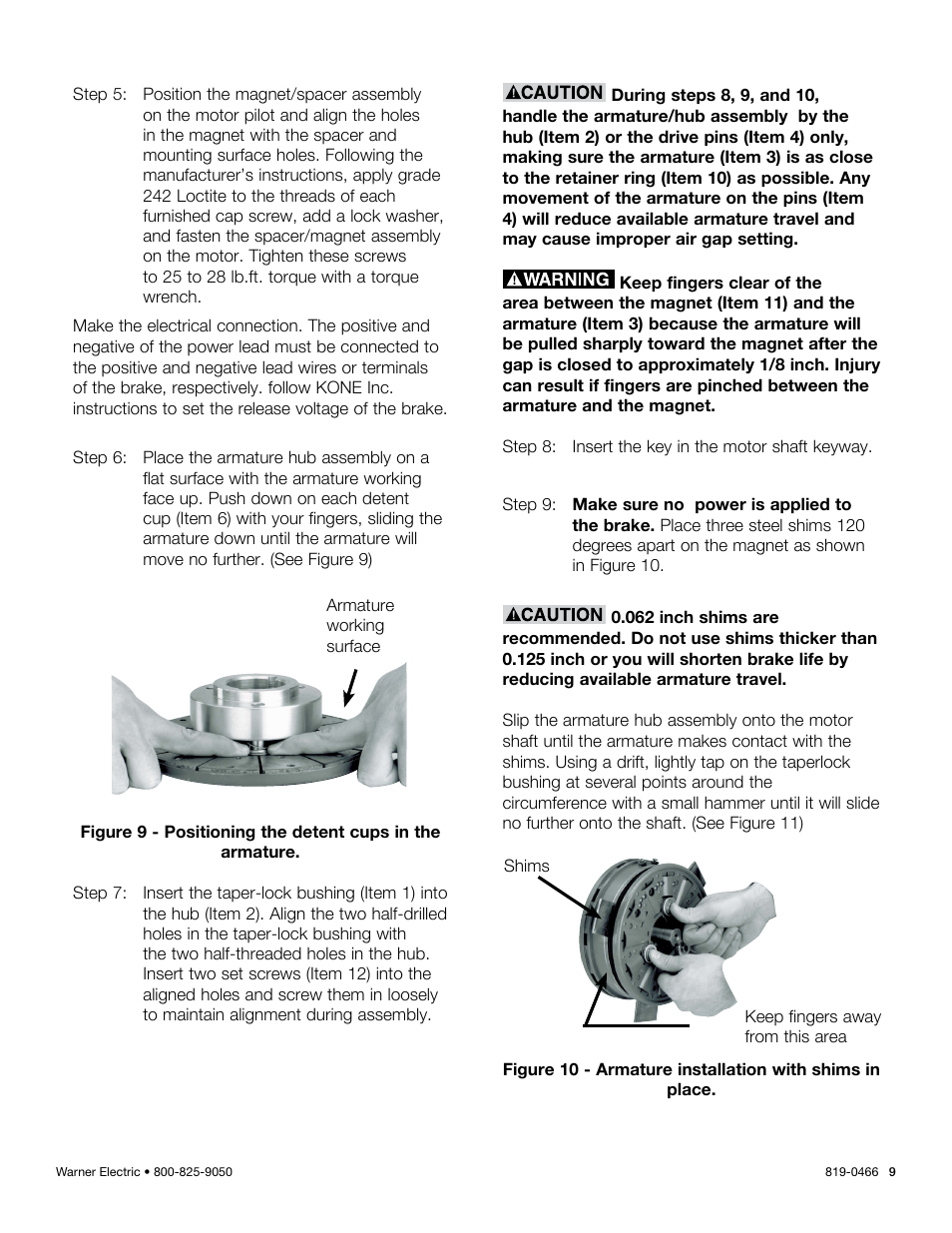 Warner Electric ER-1225 User Manual | Page 9 / 18