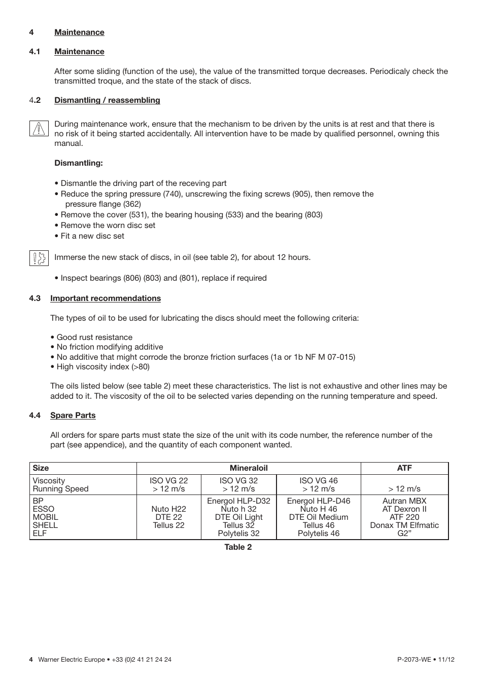 Warner Electric L 331 VAR00_VAR05 User Manual | Page 4 / 8