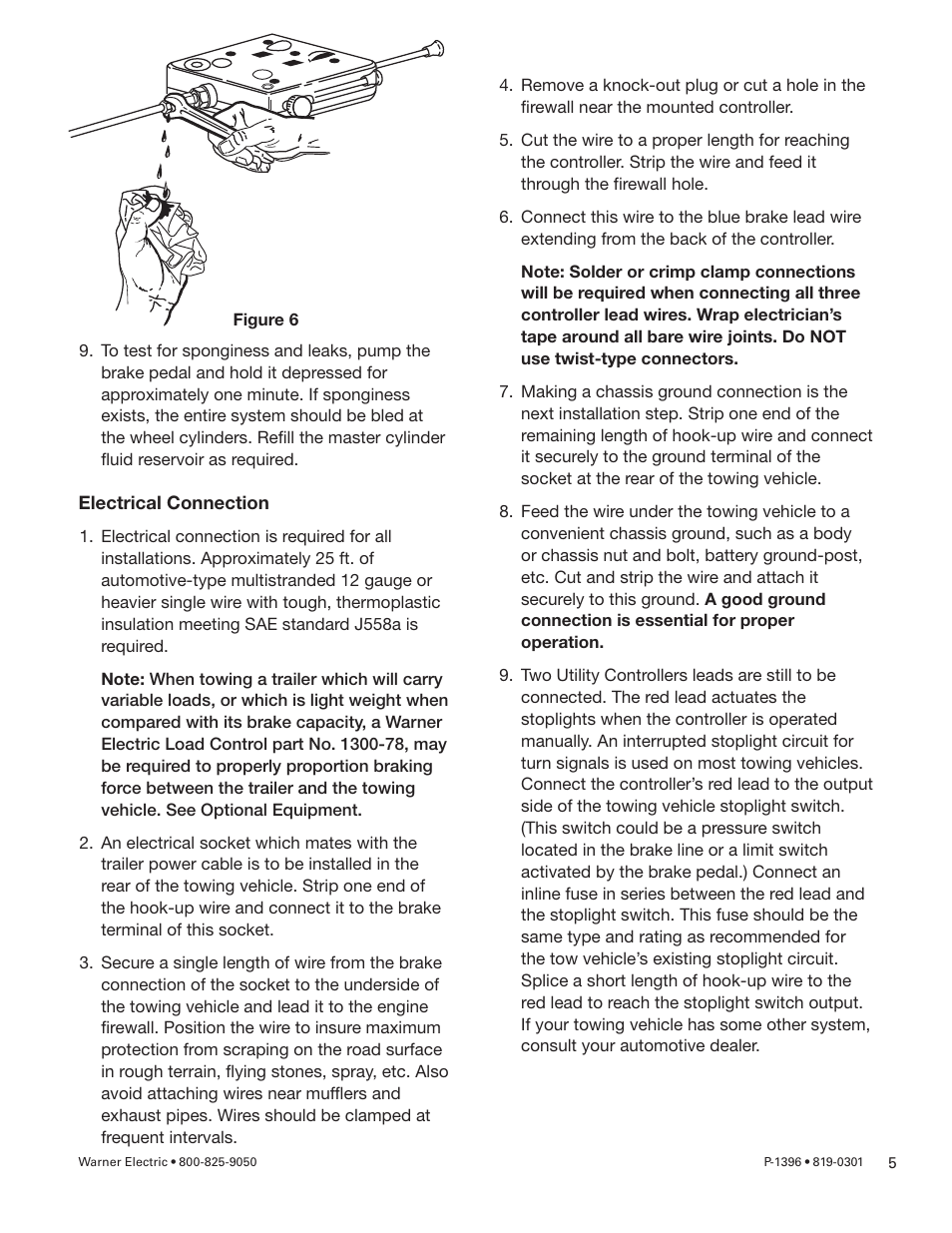 Warner Electric 1300-76 12 Volt Utility Controller for 4, 6, or 8 User Manual | Page 5 / 8