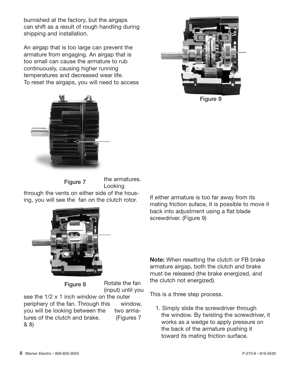 Warner Electric Gen 2 Clutch_Electrically Released Brake UniModule UM-50FBC, UM-100FBC, UM-180FBC User Manual | Page 8 / 10