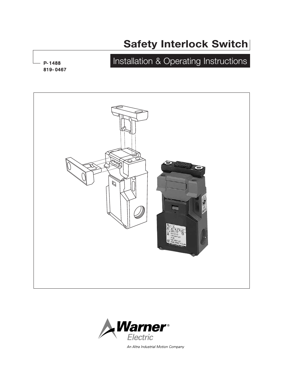 Warner Electric Safety Interlock Switch User Manual | 4 pages