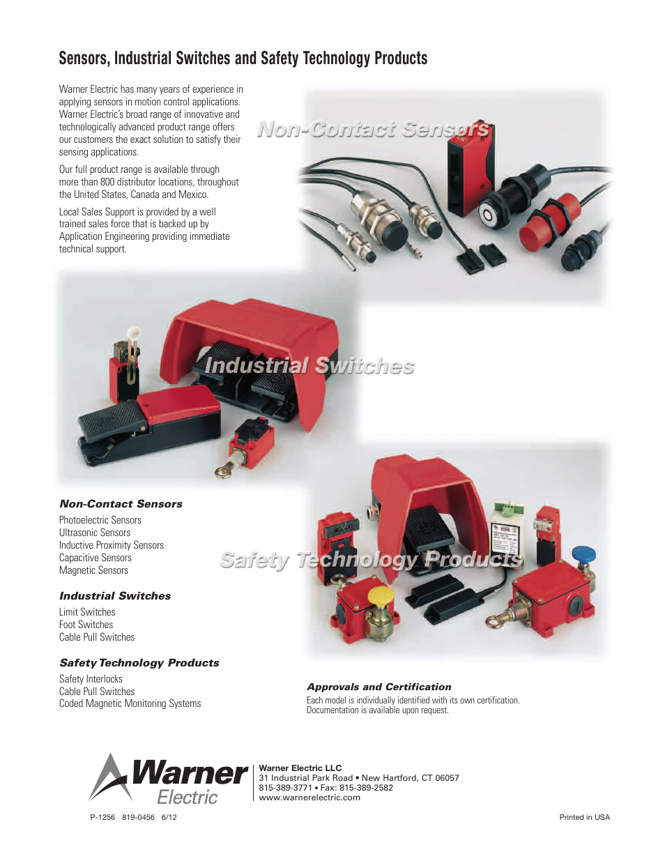 Warner Electric Ultrasonic Sensors with Solid State Relay Output User Manual | Page 4 / 4