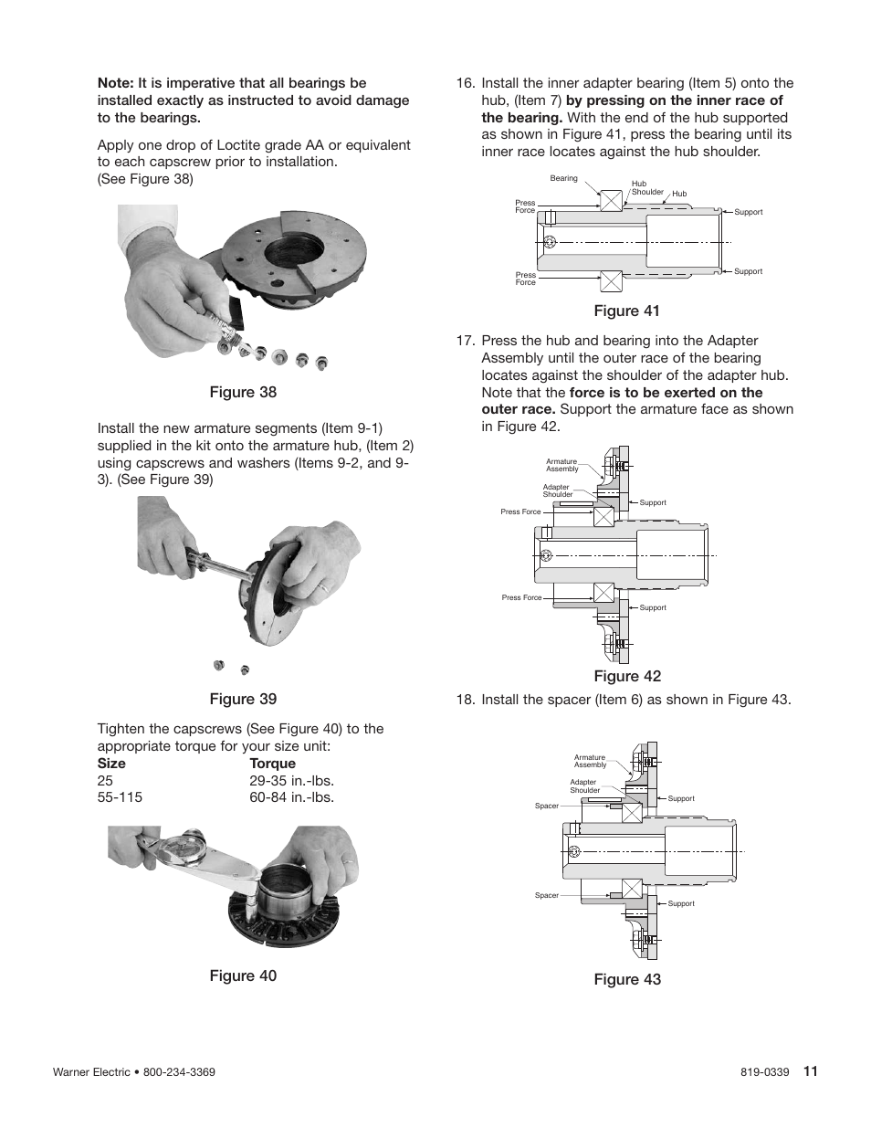 Warner Electric Advanced Technology Tension Clutches User Manual | Page 11 / 20