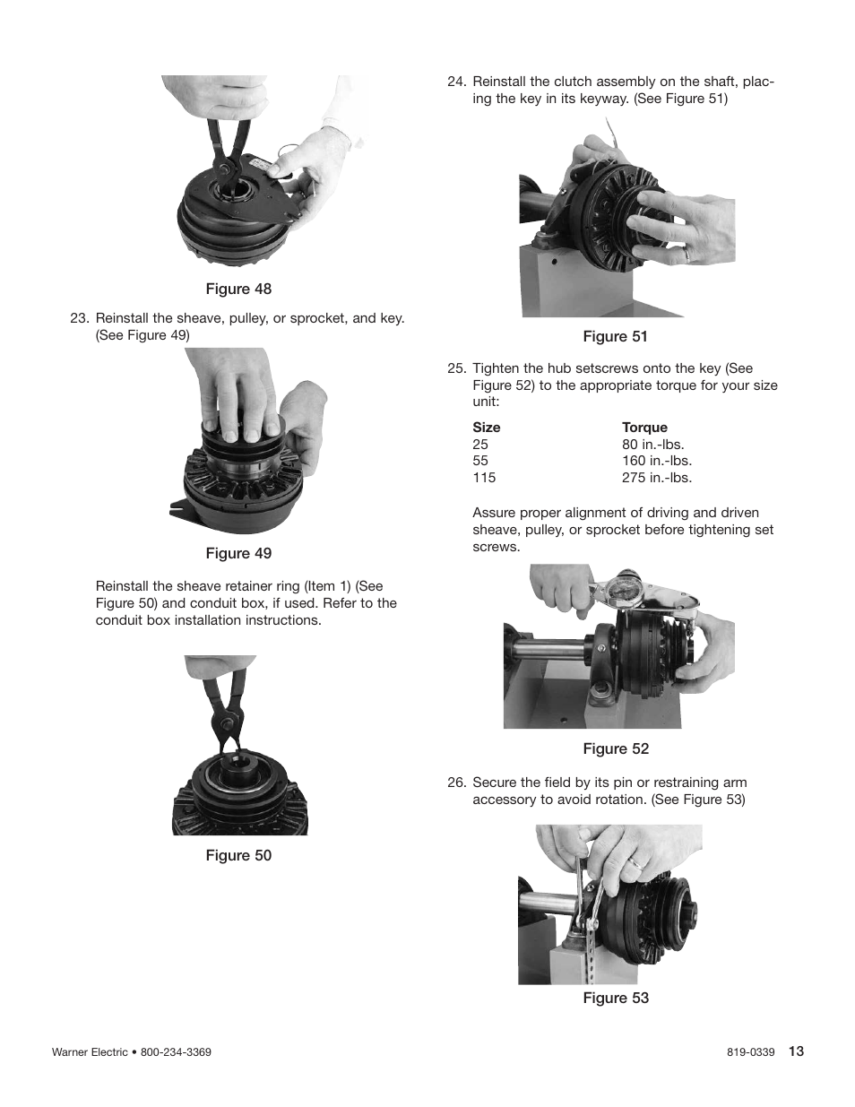 Warner Electric Advanced Technology Tension Clutches User Manual | Page 13 / 20
