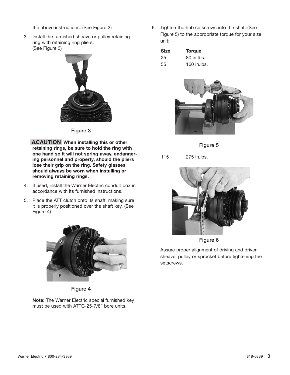Warner Electric Advanced Technology Tension Clutches User Manual | Page 3 / 20