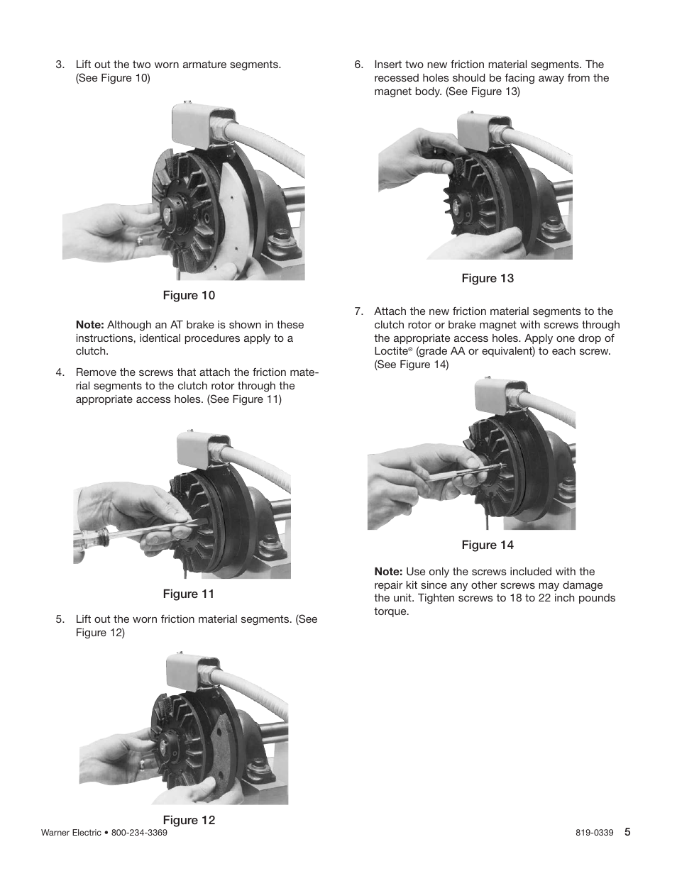 Warner Electric Advanced Technology Tension Clutches User Manual | Page 5 / 20