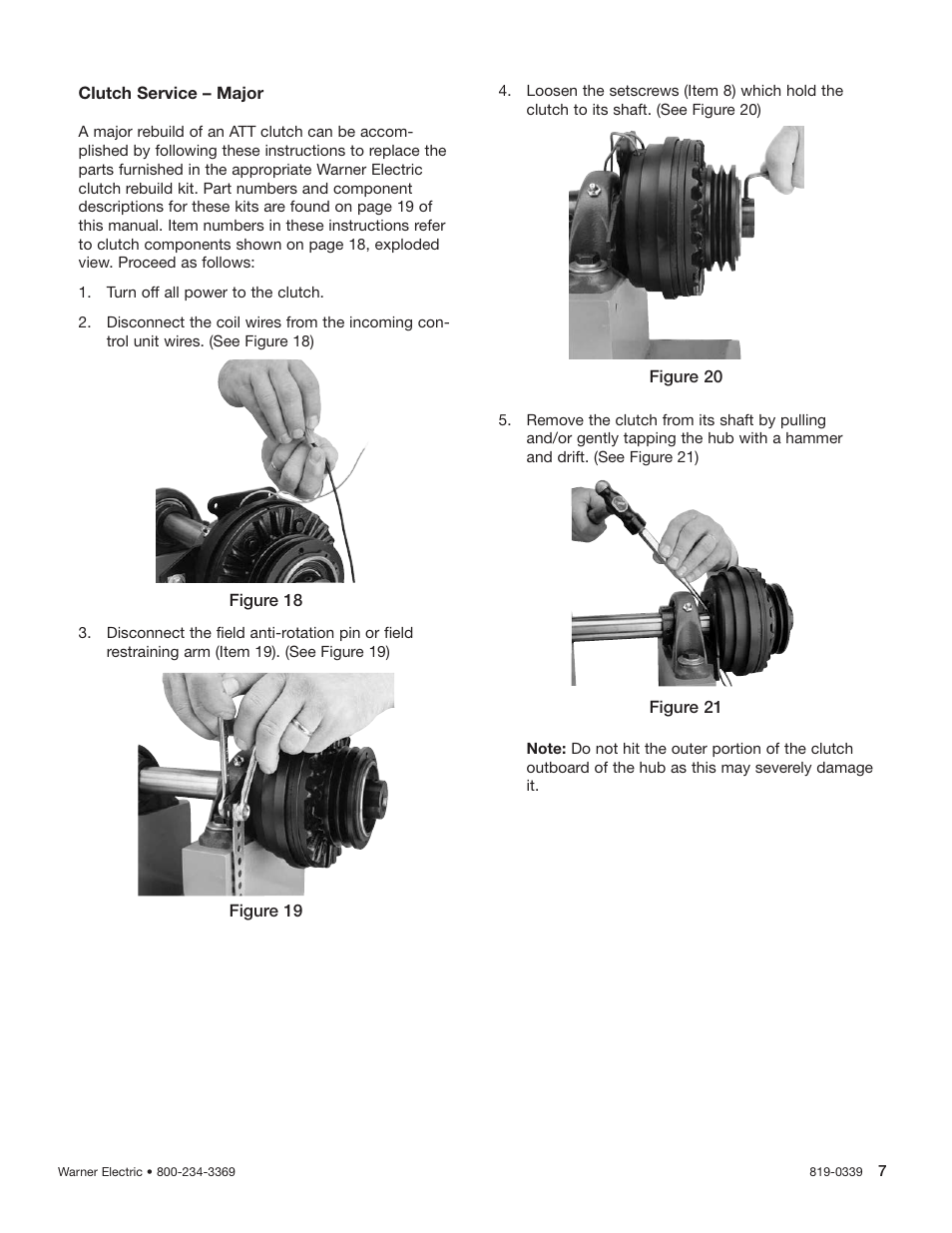 Warner Electric Advanced Technology Tension Clutches User Manual | Page 7 / 20