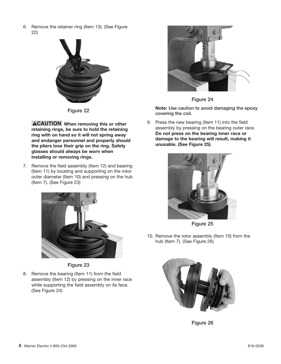 Warner Electric Advanced Technology Tension Clutches User Manual | Page 8 / 20