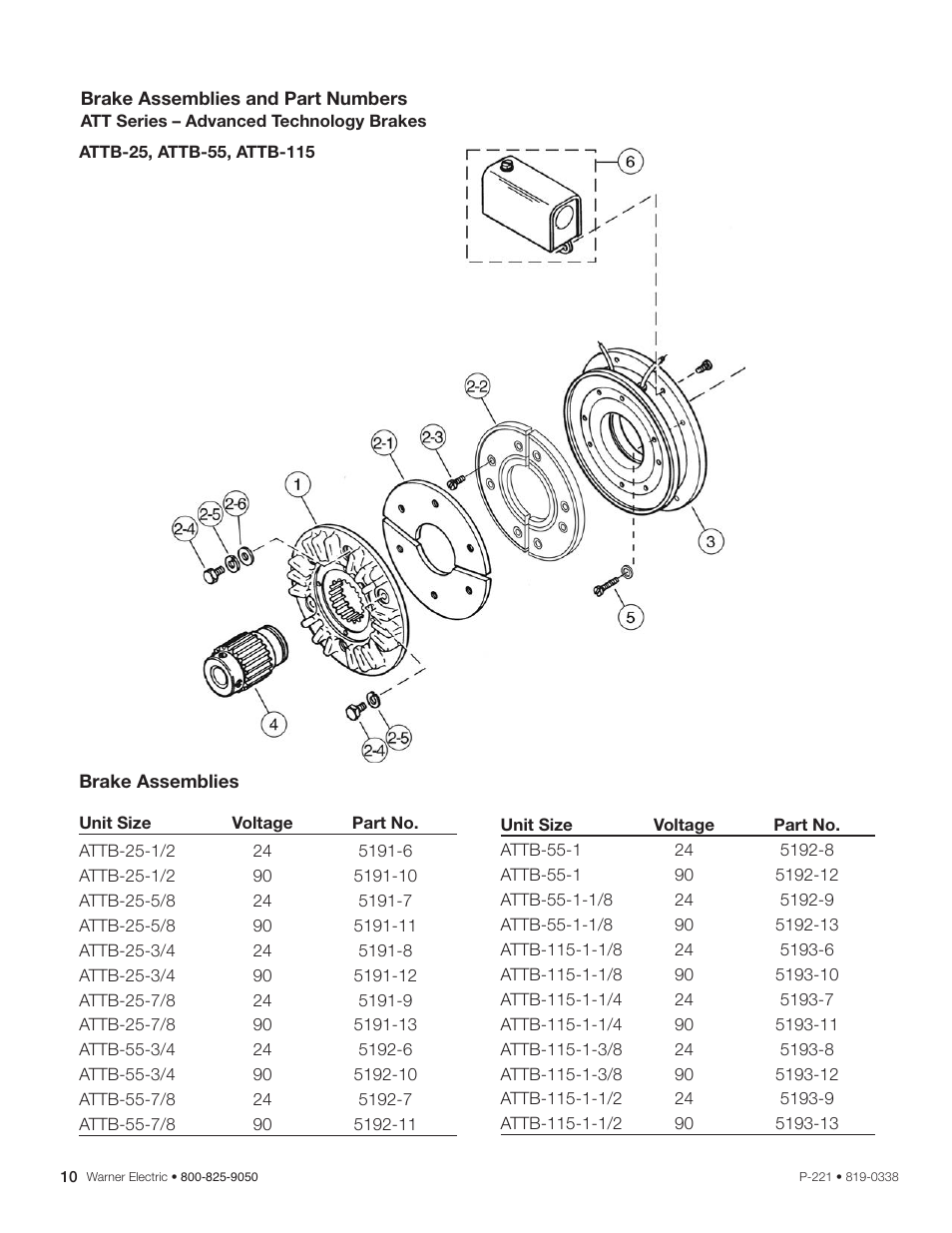Warner Electric ATT Tension Brakes User Manual | Page 10 / 12