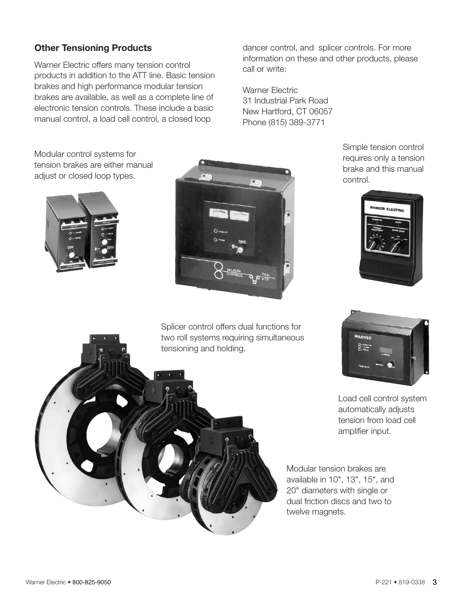 Warner Electric ATT Tension Brakes User Manual | Page 3 / 12