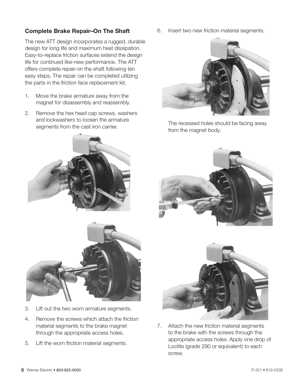 Warner Electric ATT Tension Brakes User Manual | Page 6 / 12