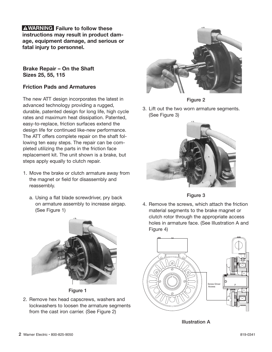 Warner Electric ATT Brakes and Clutches User Manual | Page 2 / 6