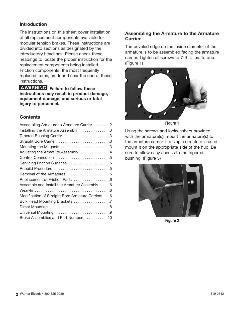 Warner Electric MTB II User Manual | Page 2 / 12