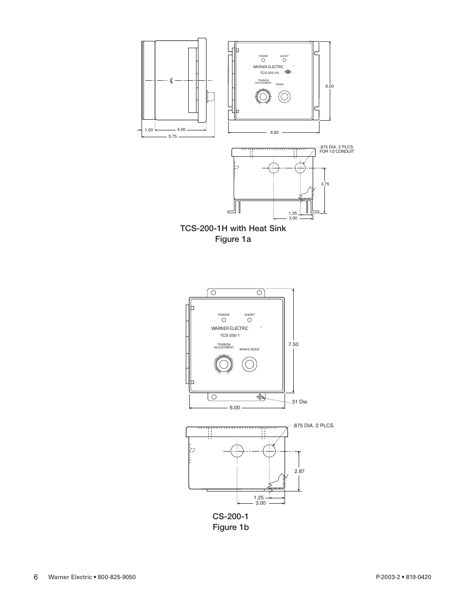 Warner Electric TCS-200-1H User Manual | Page 6 / 22