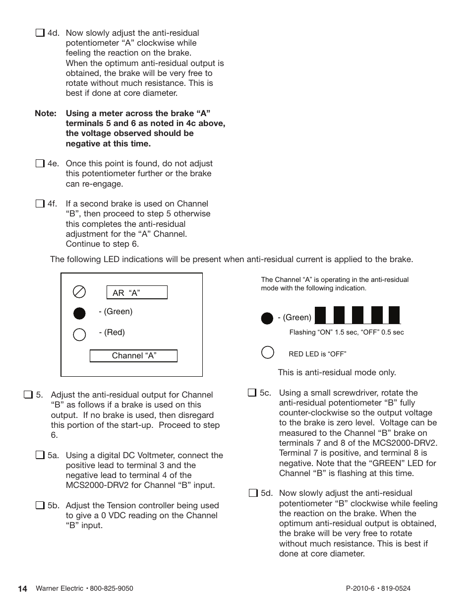 Warner Electric MCS2000-DRV2 User Manual | Page 14 / 22