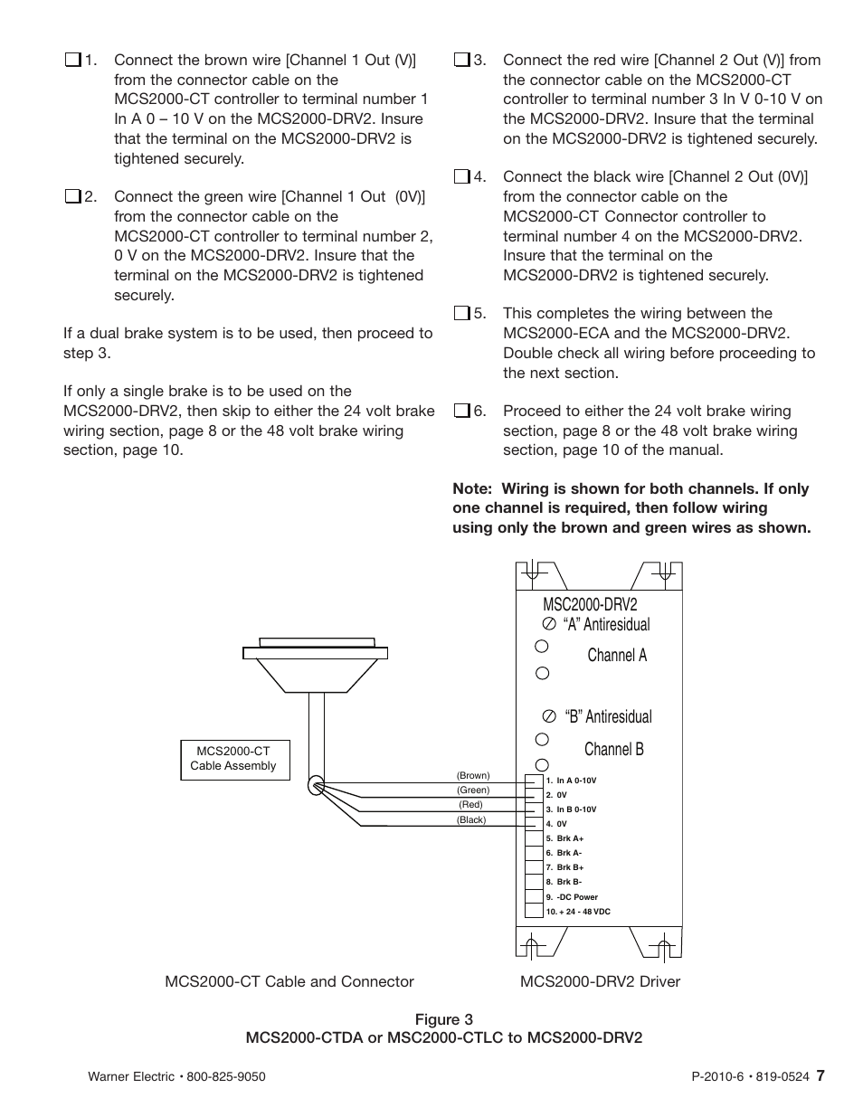 Warner Electric MCS2000-DRV2 User Manual | Page 7 / 22
