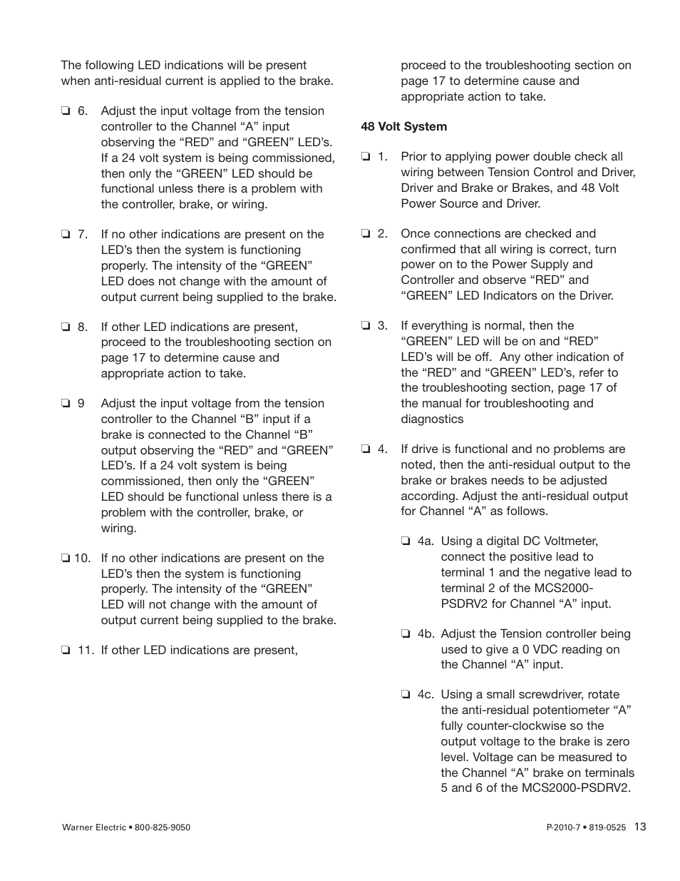 Warner Electric MCS2000-PSDRV2 User Manual | Page 13 / 22