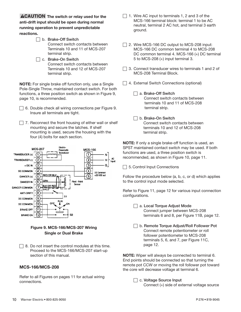 Warner Electric MCS-208 User Manual | Page 10 / 26