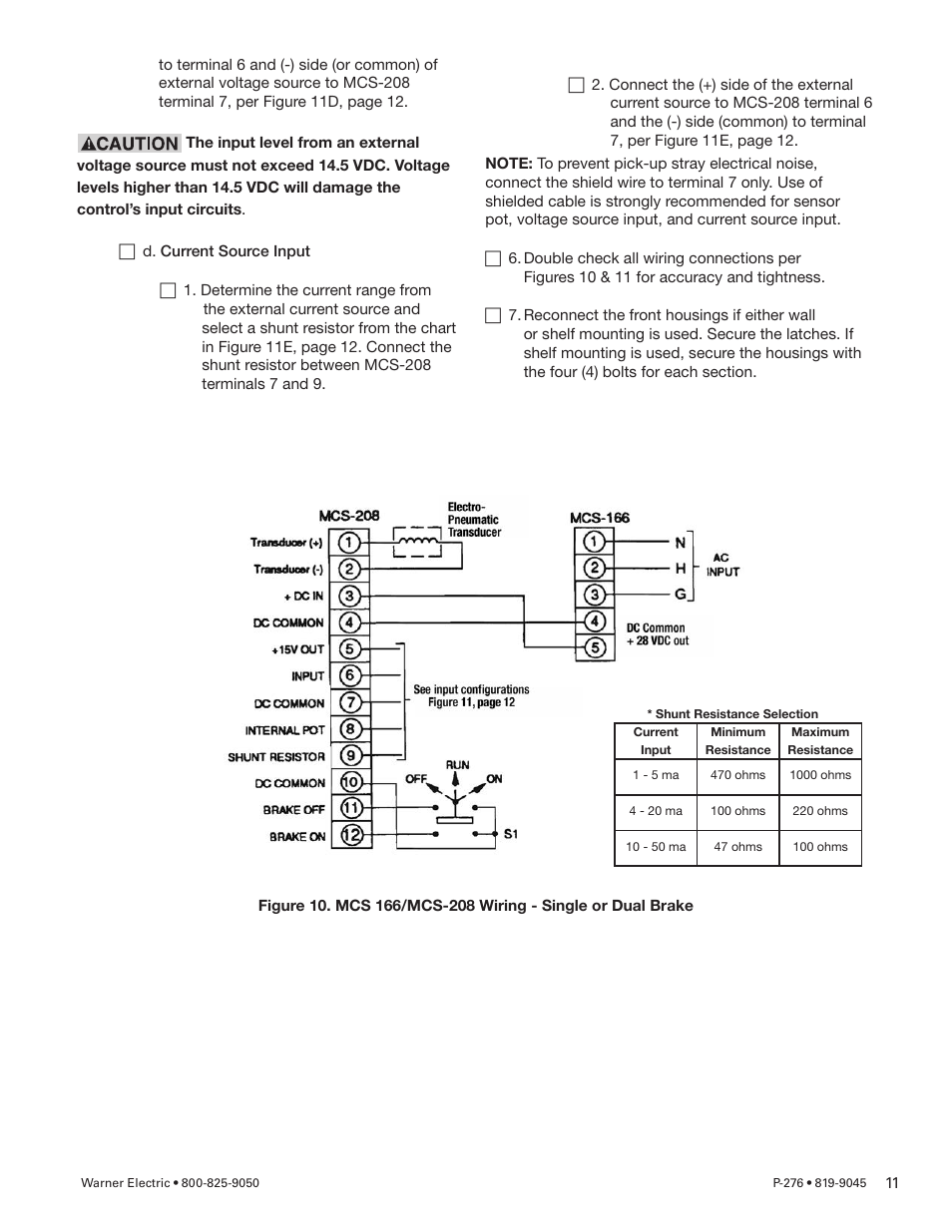 Warner Electric MCS-208 User Manual | Page 11 / 26