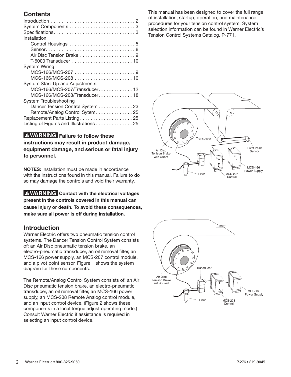 Warner Electric MCS-208 User Manual | Page 2 / 26