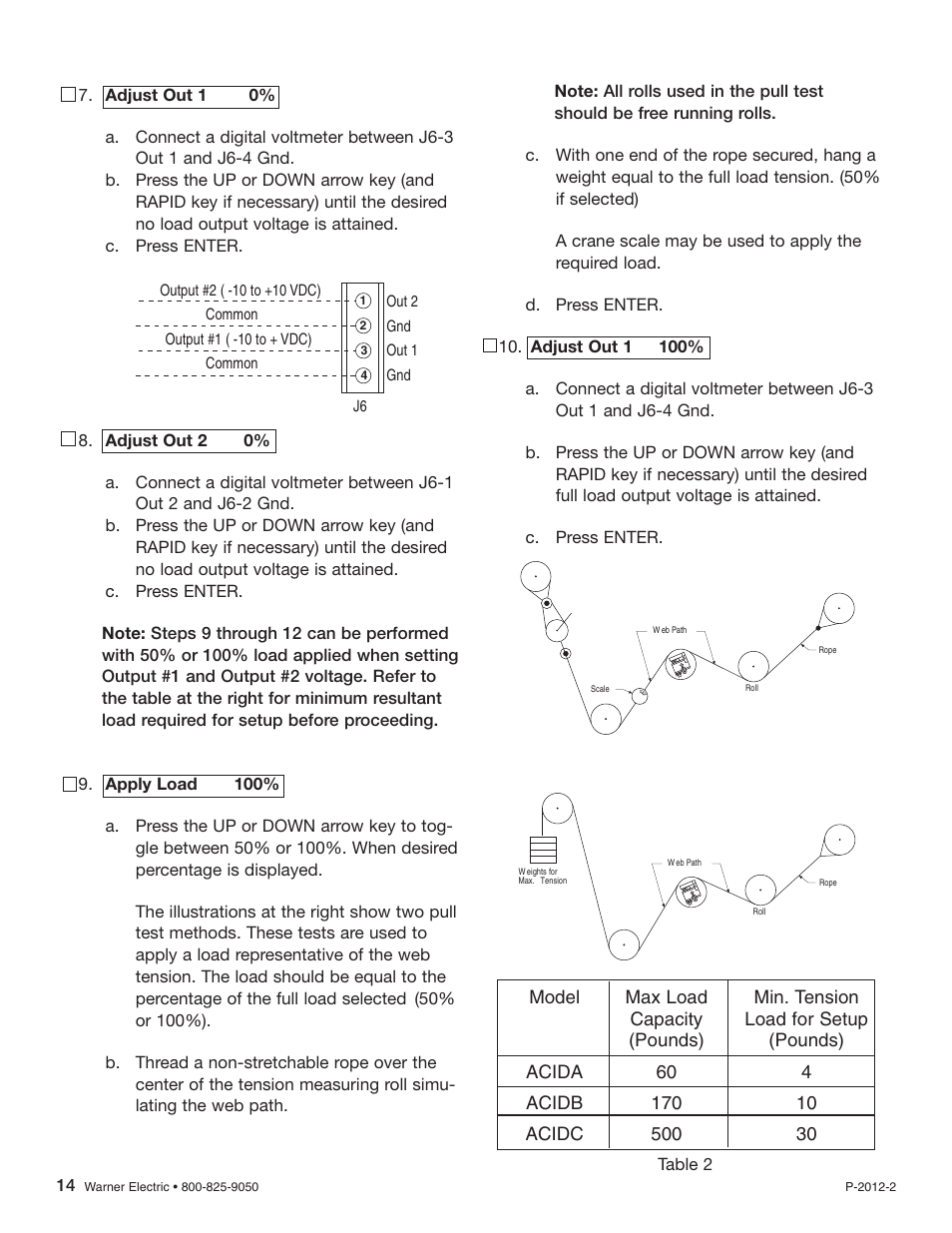 Warner Electric AC10 Measuring System User Manual | Page 14 / 20