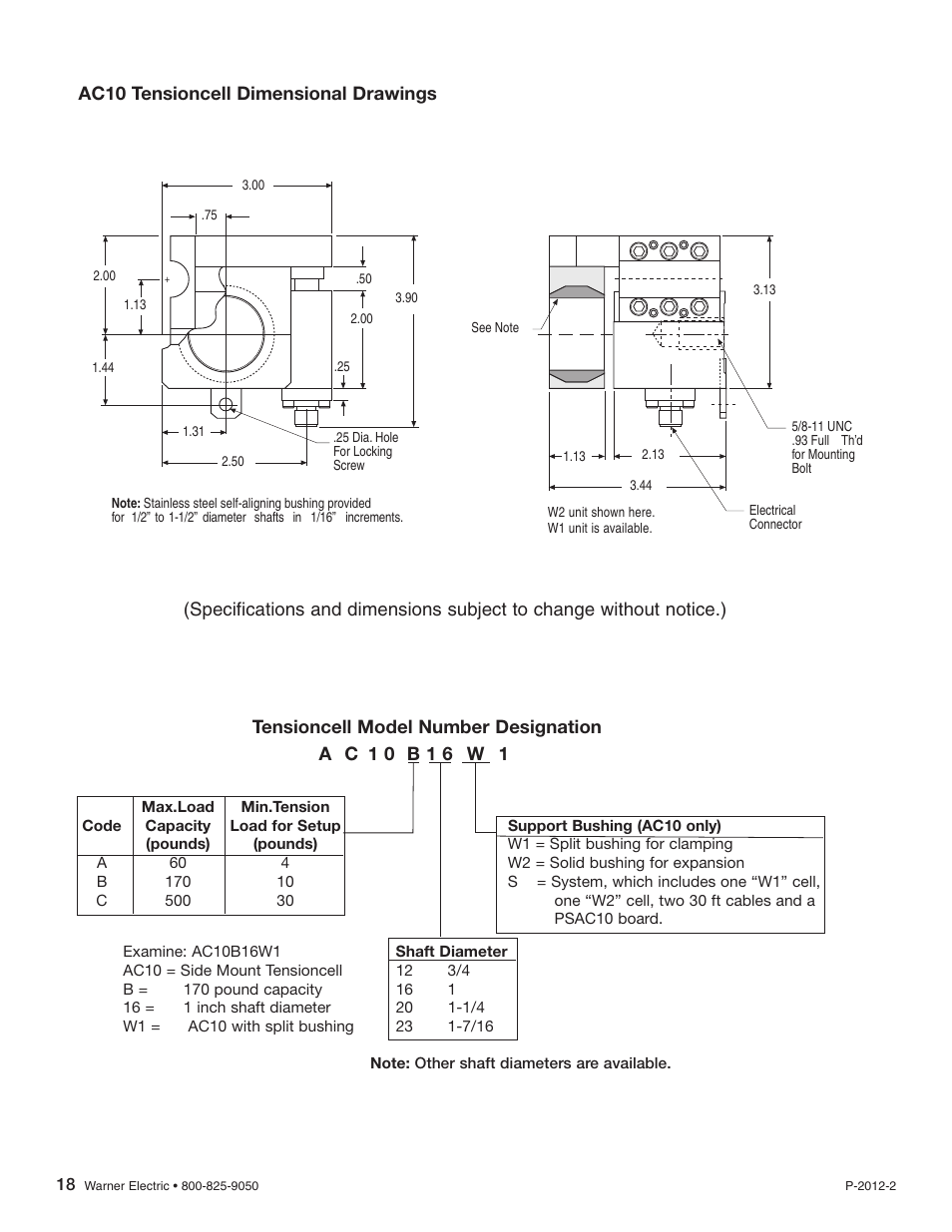 Warner Electric AC10 Measuring System User Manual | Page 18 / 20