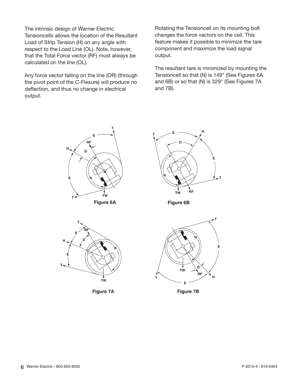 Warner Electric B30 Single Range Tensioncells User Manual | Page 6 / 14
