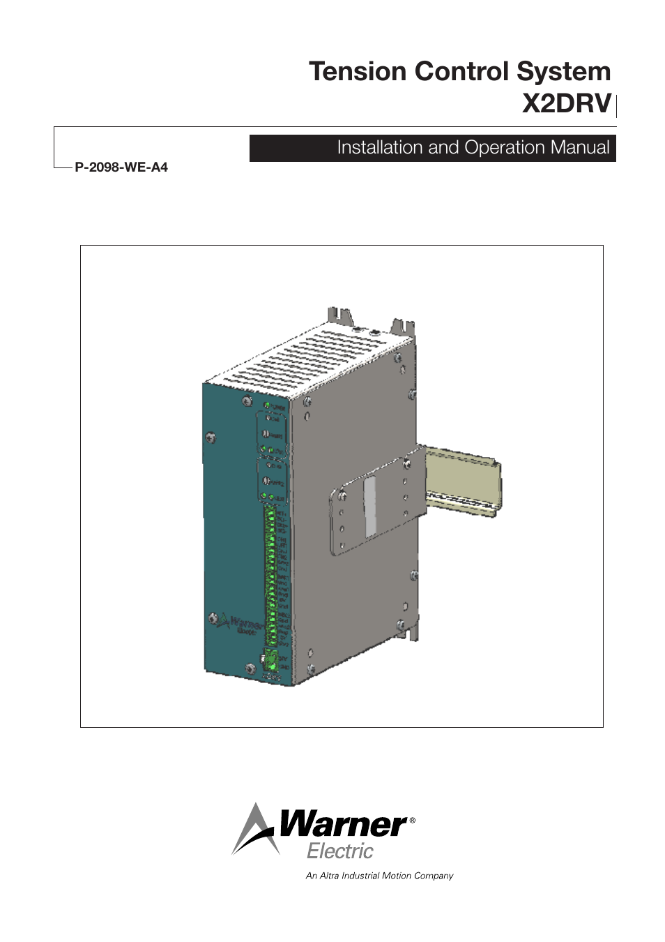 Warner Electric X2DRV User Manual | 8 pages