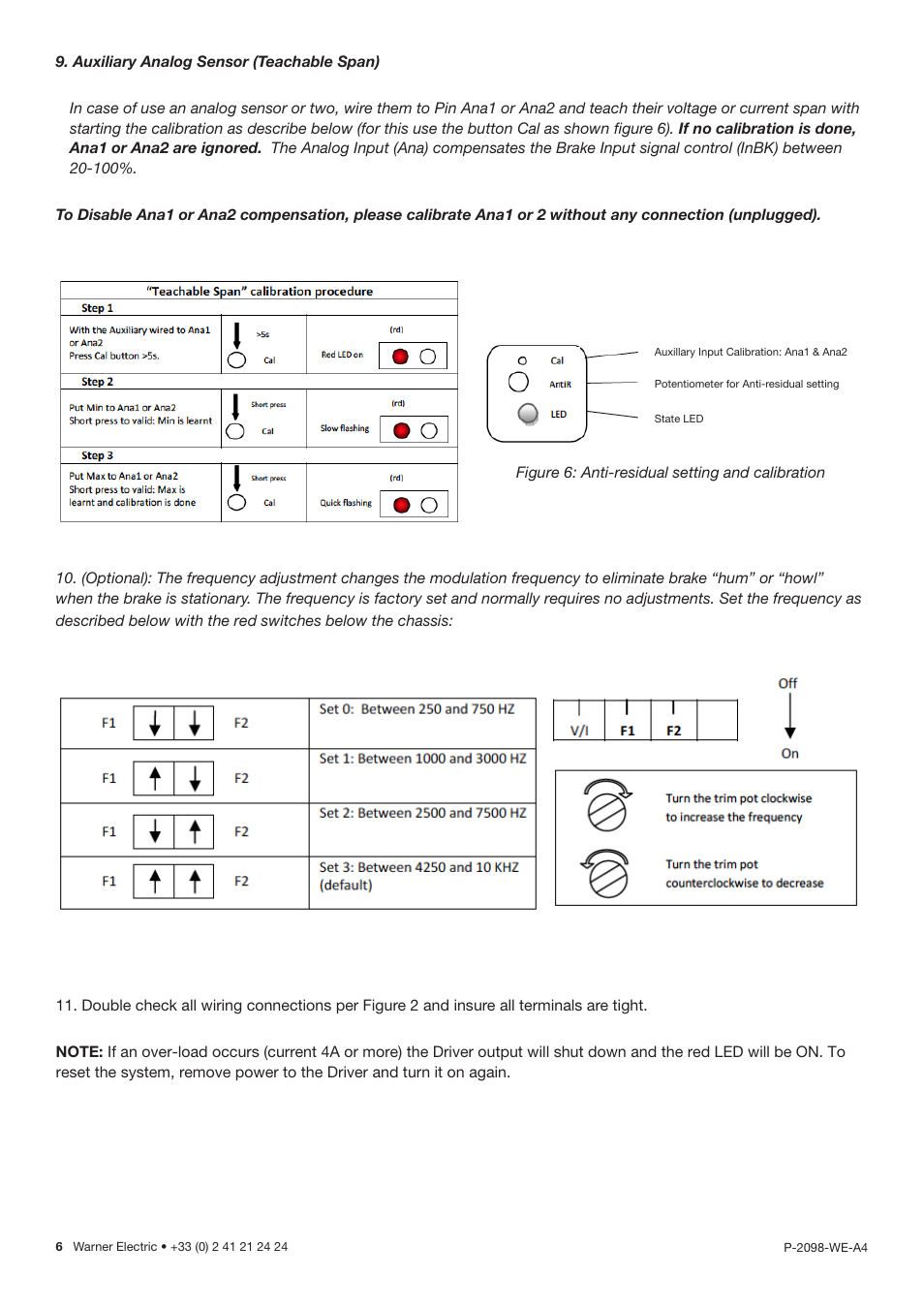 Auxiliary analog sensor (teachable span) | Warner Electric X2DRV User Manual | Page 6 / 8